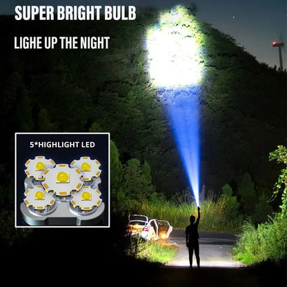 5LED High Power Flashlight Rechargeable Spotlight