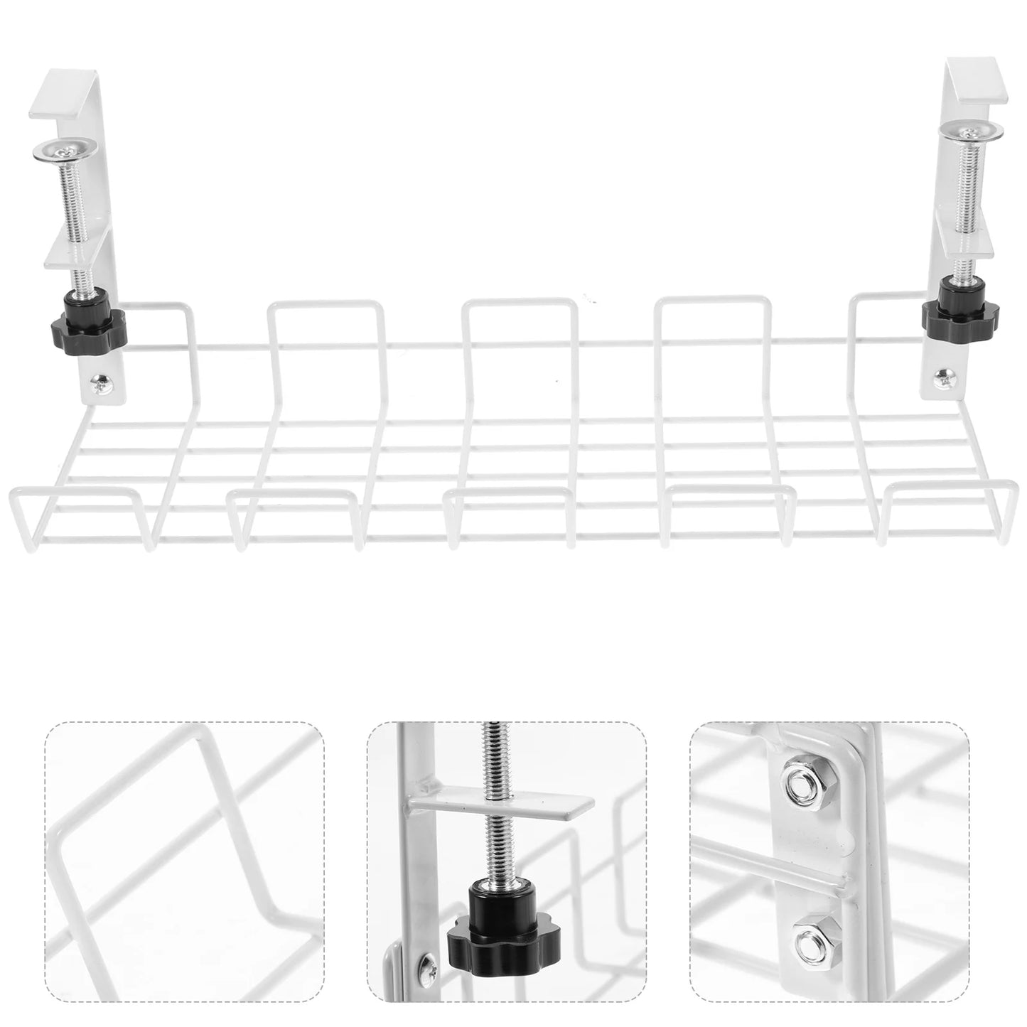 Under Desk Cable Management Tray Wire Organizer Storage Rack