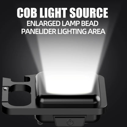 Mini COB Keychain Flashlight 4 Lighting Modes Magnet