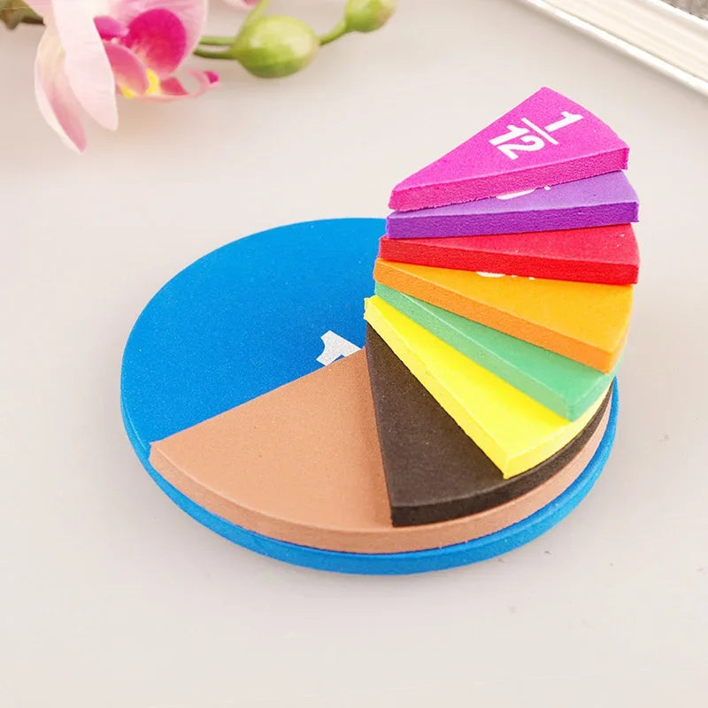 Fractions Math Teaching Tool EVA Round Shape Set