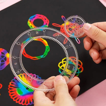 Spirograph Ruler Drawing Gear Interlocking Painting Toy