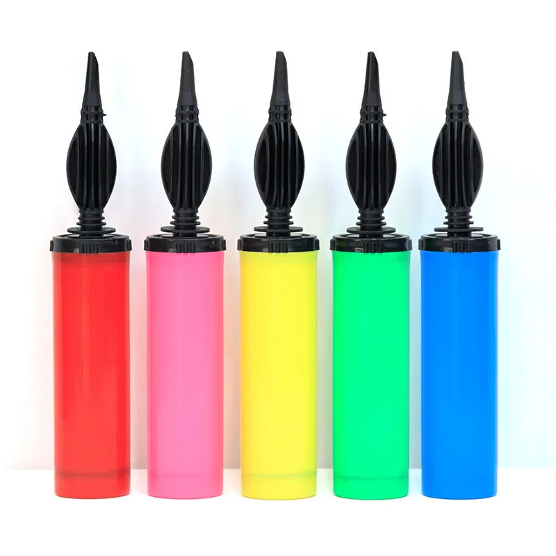 Hand Push Balloon Inflator Mixed Colors Portable Pump