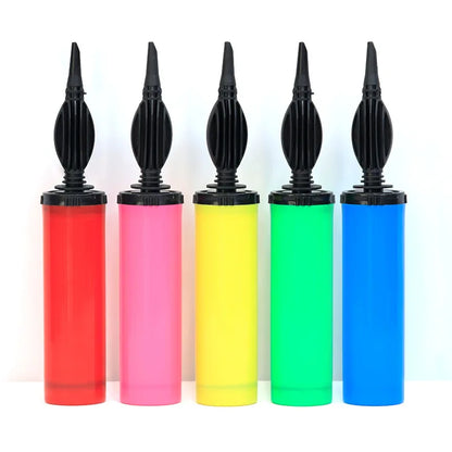 Hand Push Balloon Inflator Mixed Colors Portable Pump