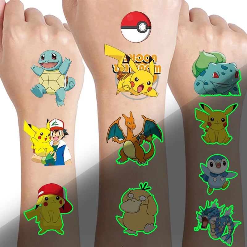 Pokemon Luminous Tattoos for Kids