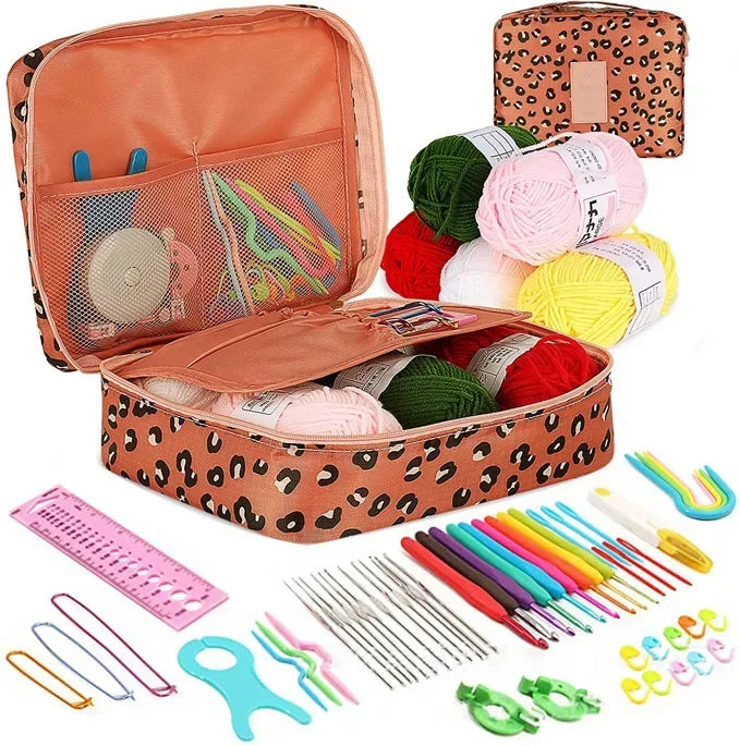 58-Piece Crochet Hook Set DIY Beginner Knitting Tools