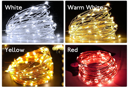 Copper Wire LED Garland (2m-10m)