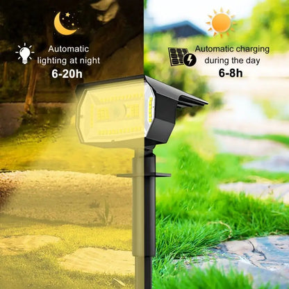 72/68 LED Solar Landscape Lights Outdoor Waterproof Spotlight