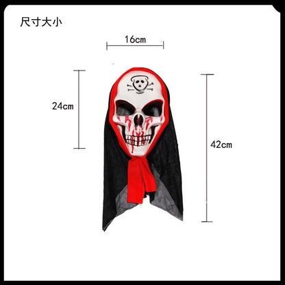 Halloween Death Black Cloak Skull Skeleton Costume Prop