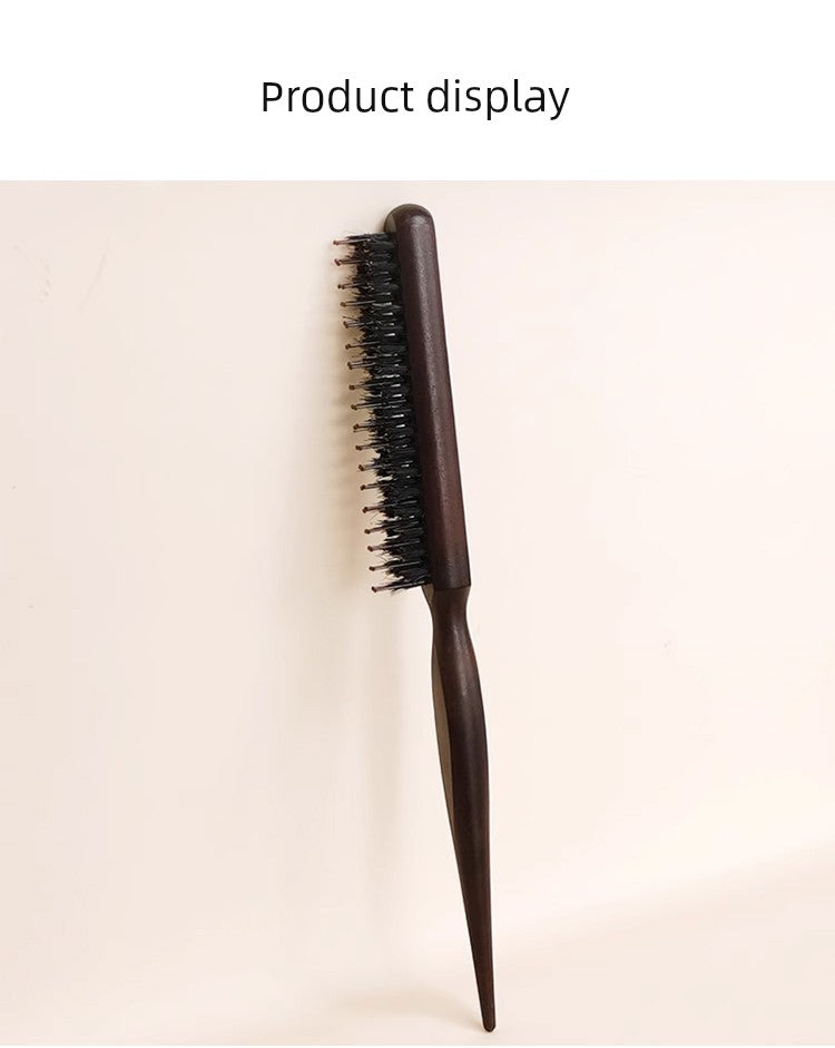 Bristle Three-Row Long-Handle Makeup Comb Pointed Tail Hair Styler