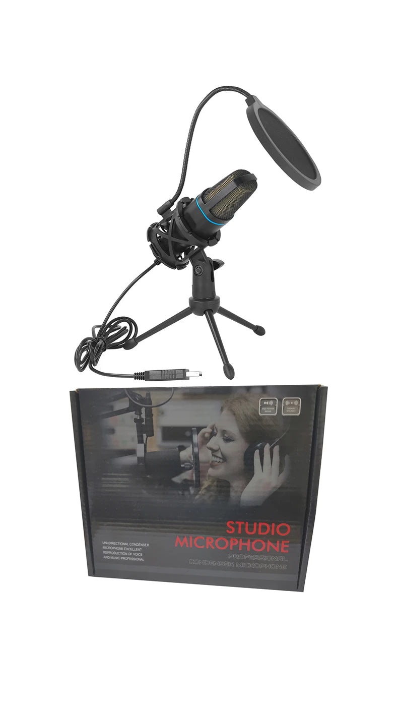 USB RGB Condenser Gaming Mic PC Studio Streaming