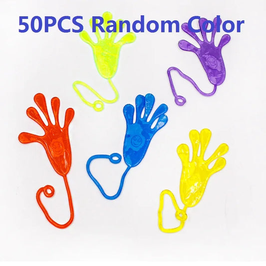 5-50 Pcs Funny Sticky Hands Toy Kids Party Favor Supplies