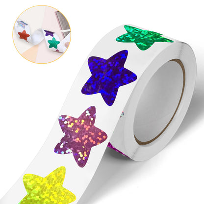 Colorful Star Stickers Holographic DIY School Rewards