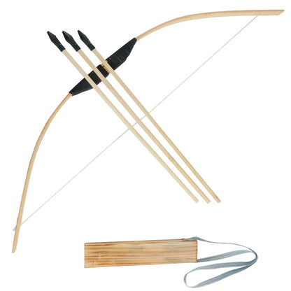 70cm Bamboo Bow & Arrow Archery Set Kids Outdoor Hunting