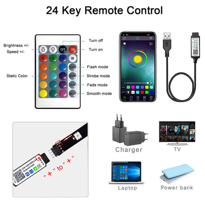 USB LED Strip Light Self-Adhesive TV Backlight