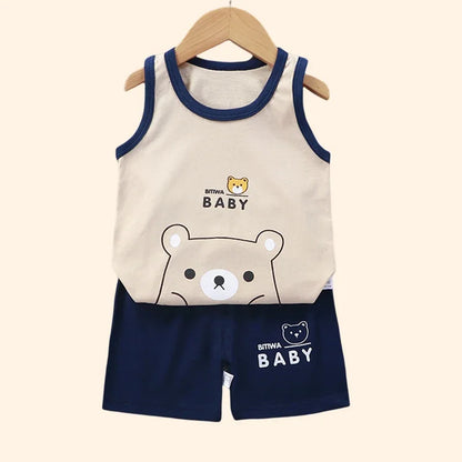 Baby Girls 3Pcs Bodysuit Cotton Short Sleeve 0-12M Newborn Girls Boys