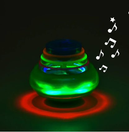 UFO Flashing Spinning Top LED Gyro Kids Party Toy Favor