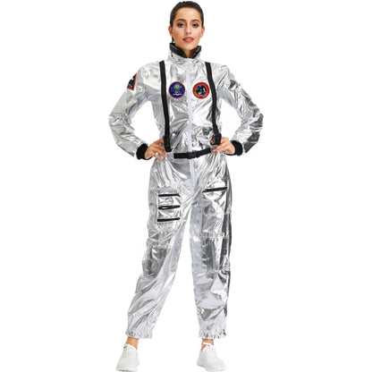 Astronaut Space Suit Costume Adult Kids Family Party Outfit