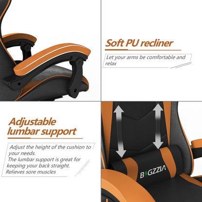 Gaming Chair Ergonomic PU Leather Office Racing Chair