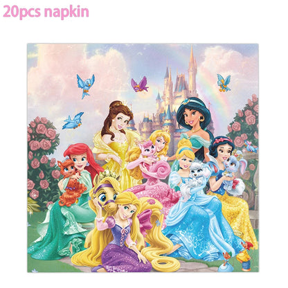 Disney Princess Disposable Tableware Birthday Party Set