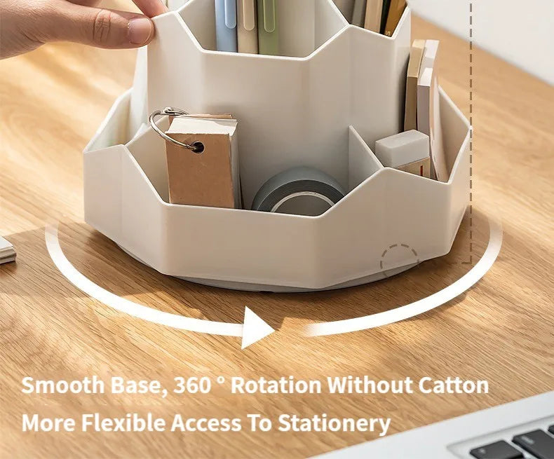 360° Rotatable Pen Holder Large Capacity Desk Organizer