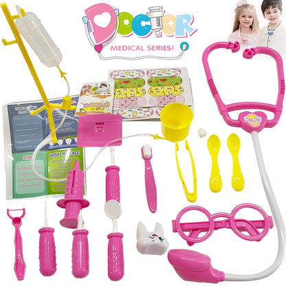 Kids Doctor Play Set 30PCS Medical Dentist Stethoscope