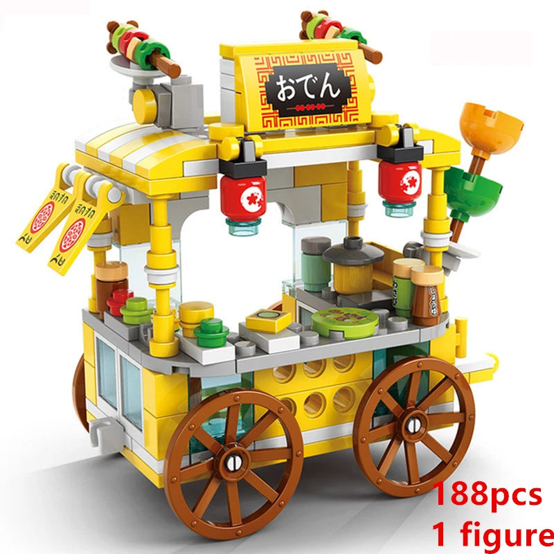 DIY Ice Cream Car Store Blocks Movie Model Kids Toy