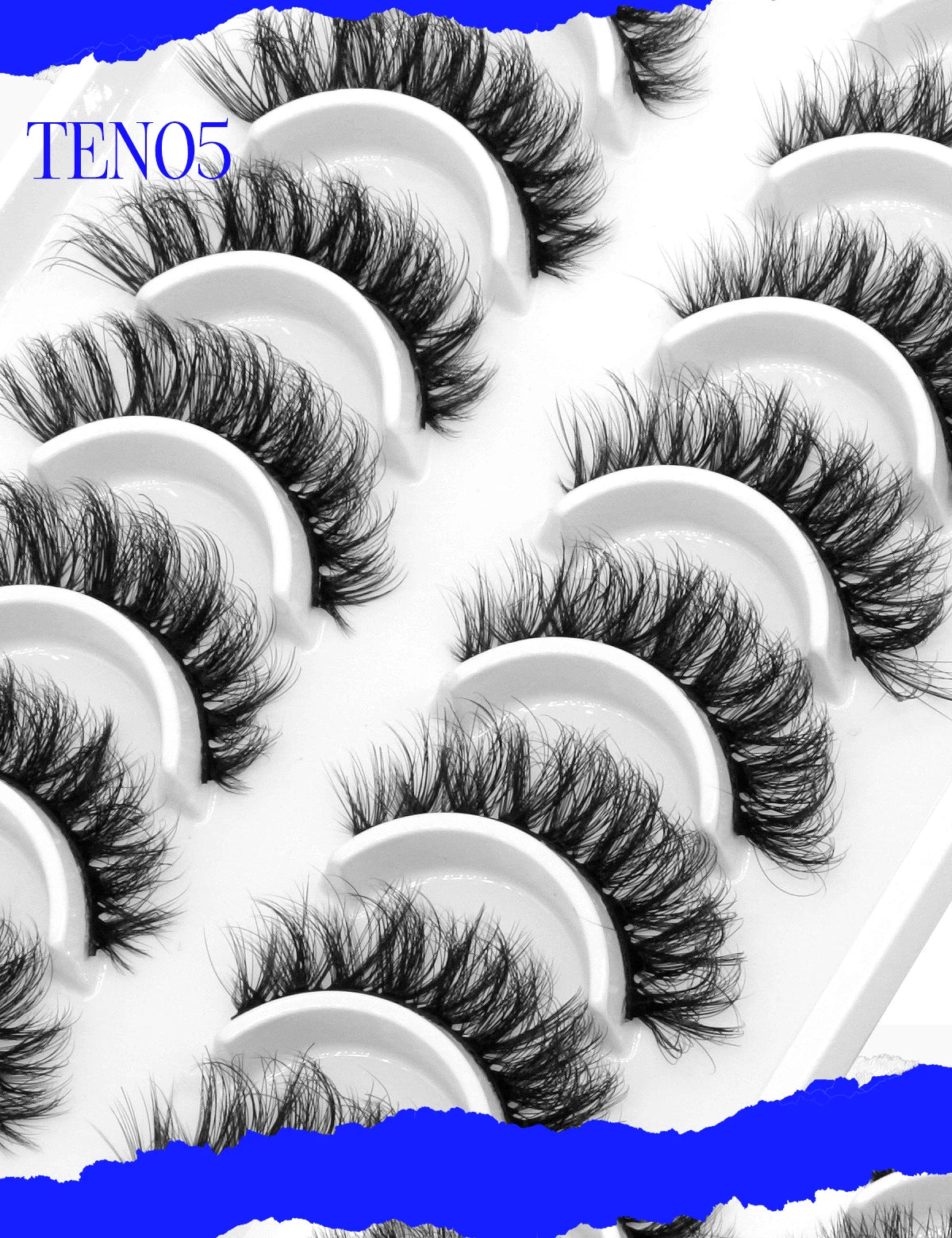 GROINNEYA 5/10 pairs 3D Mink Fluffy Eyelashes Dramatic