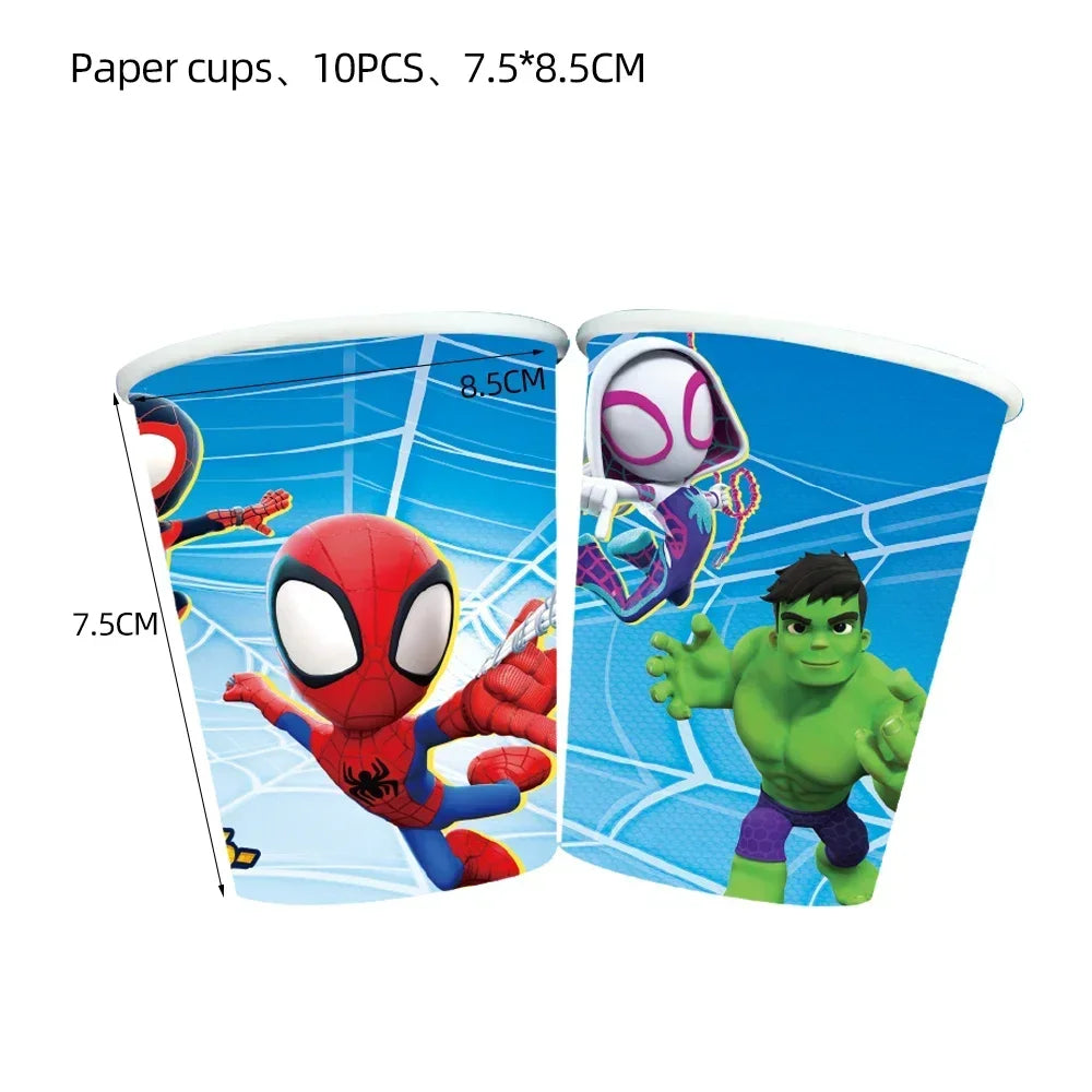 Marvel Birthday Party Disposable Tableware Spider-Man