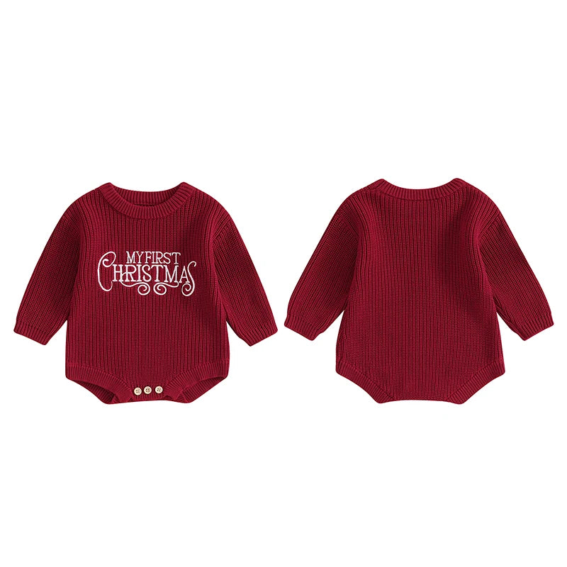 Baby Christmas Sweater Romper