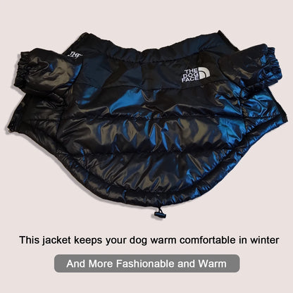 Large Winter Dog Jacket Reflective Windproof Bulldog Coat