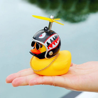 Car Cute Duck with Helmet Ornament Cycling Decor