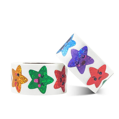 Colorful Star Stickers Holographic DIY School Rewards