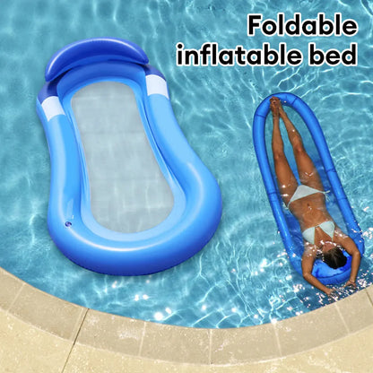 Foldable Inflatable Water Hammock Swimming Pool Lounge