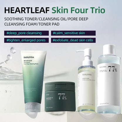 Heartleaf Skincare Set Facial Toner Serum Moisturizing Cleansing Pores