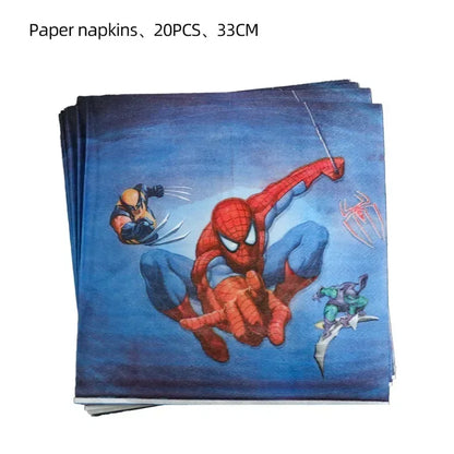 Spider-Man Party Cups Popcorn Boxes Candy Tableware