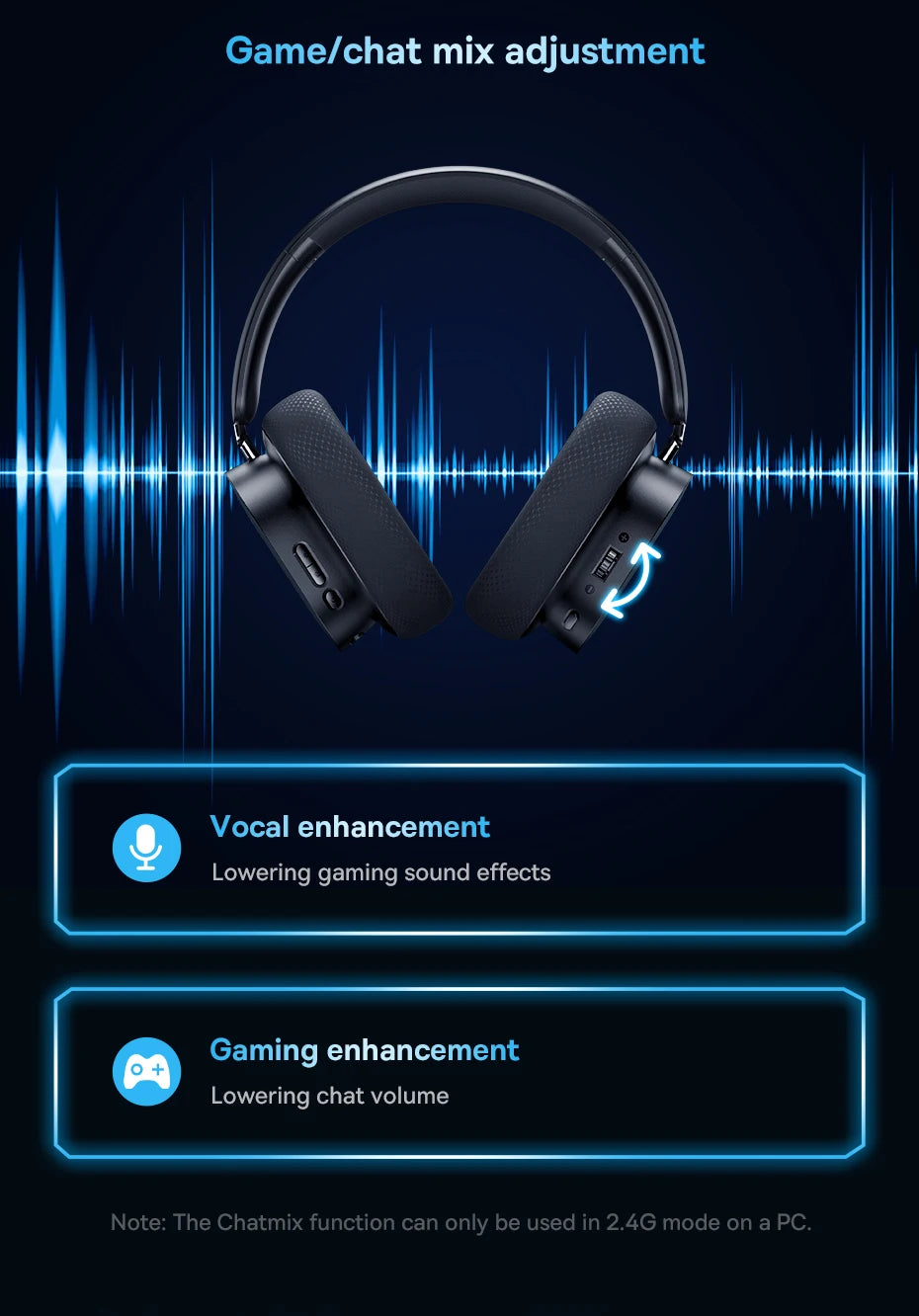 Baseus GH02 Wireless Gaming Headphones with Mic