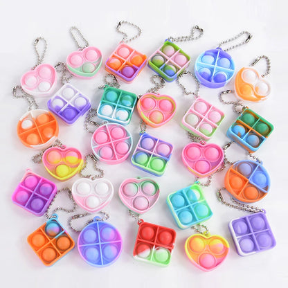 10/20pcs Mini Pop Keychain Sensory Fidget Party Favor