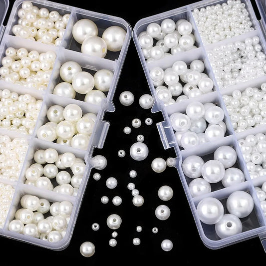 800pcs Faux Pearl Beads DIY Clothing Bead Sewing Supply