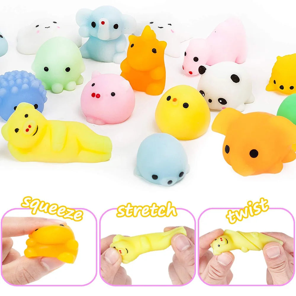 20/30/50PC Cute Cartoon Animal Stress Relief Party Toys