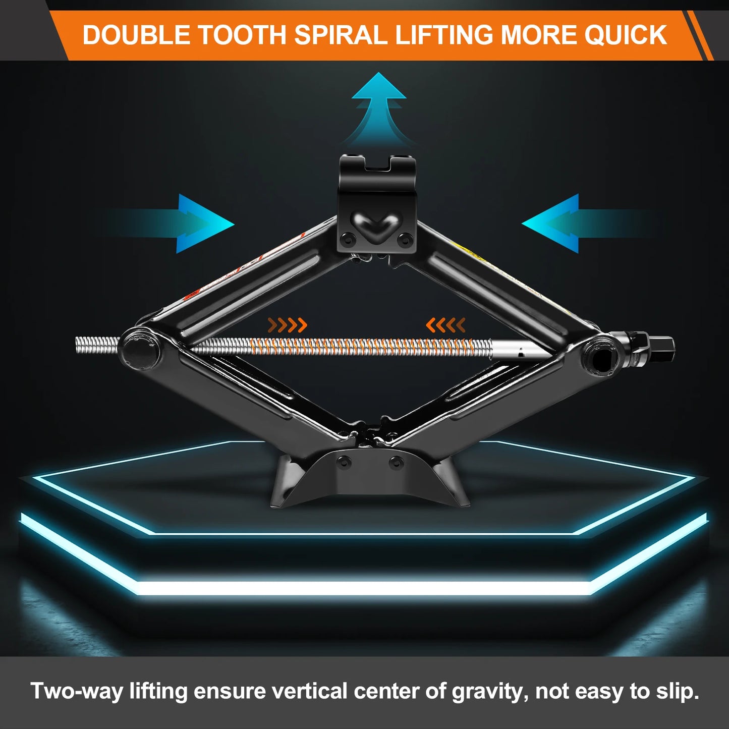 DayPlus Scissor Jack 2 Ton Car Lifting Tool