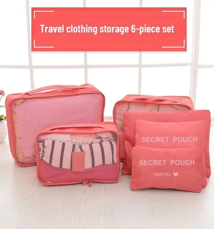 6 Pcs Travel Luggage Storage Bags Dustproof Packing Cubes