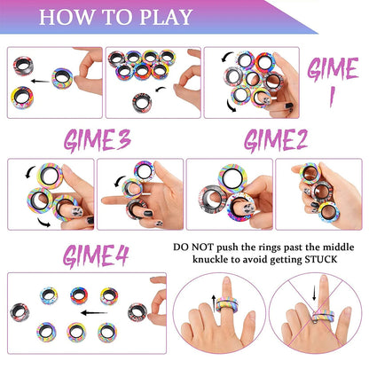 Magnetic Fidget Ring Set (3 pcs)