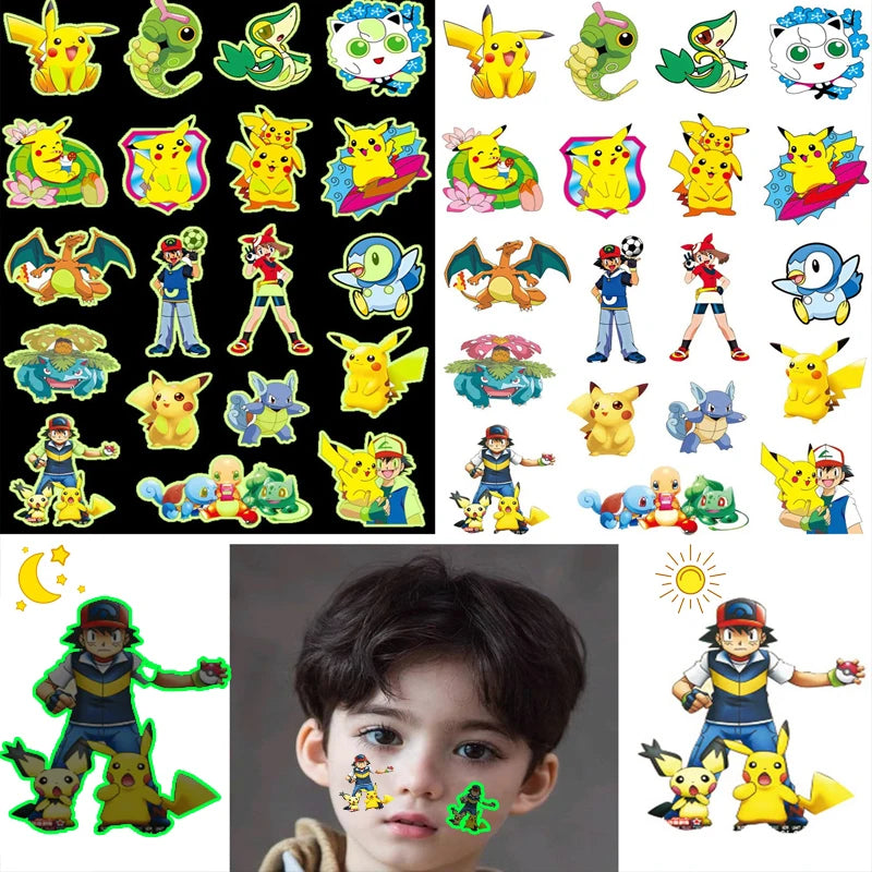 Pokemon Luminous Tattoos for Kids