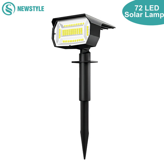 72/68 LED Solar Landscape Lights Outdoor Waterproof Spotlight