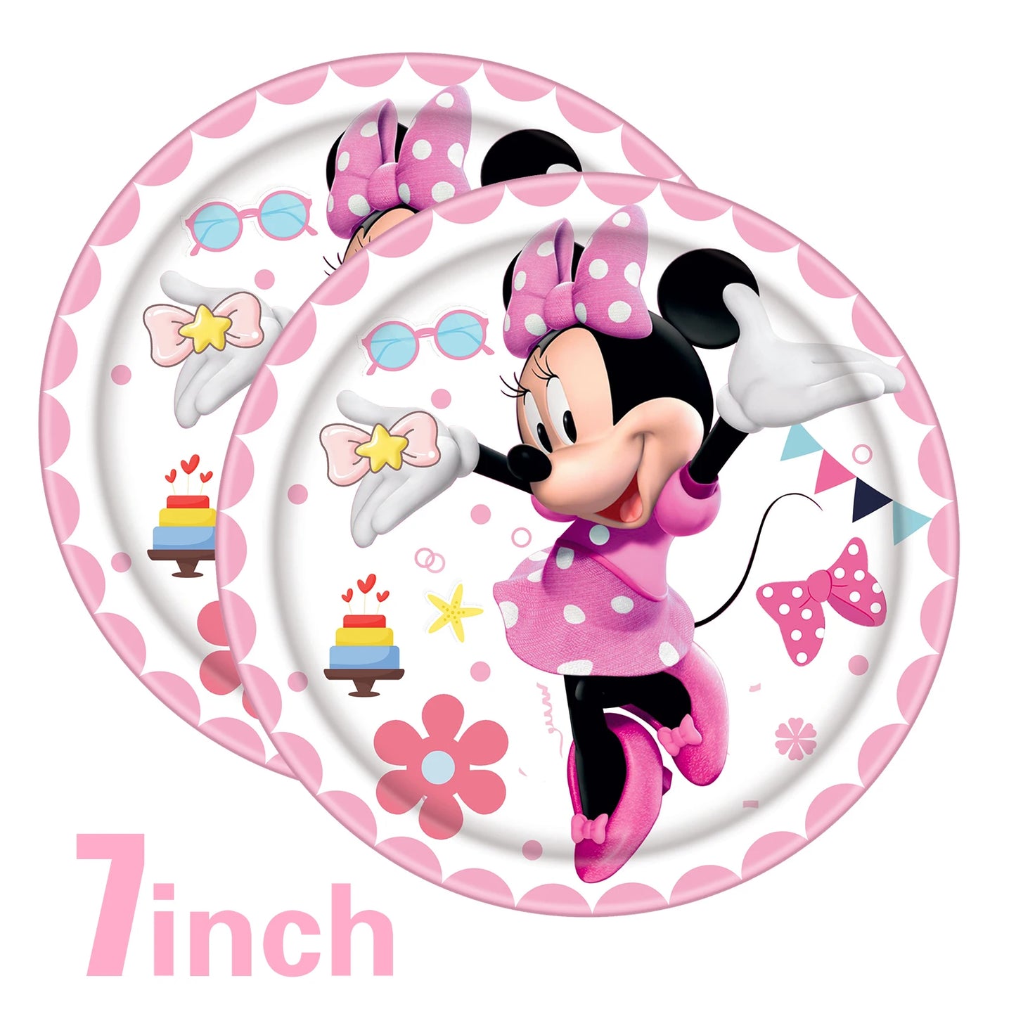 Disney Minnie Mouse Birthday Party Decor Cups Plates