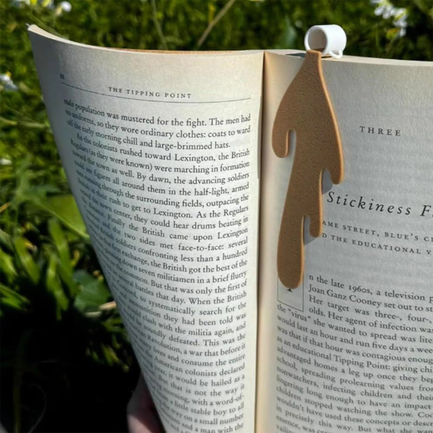 Spilled Coffee Bookmark Corner Marker