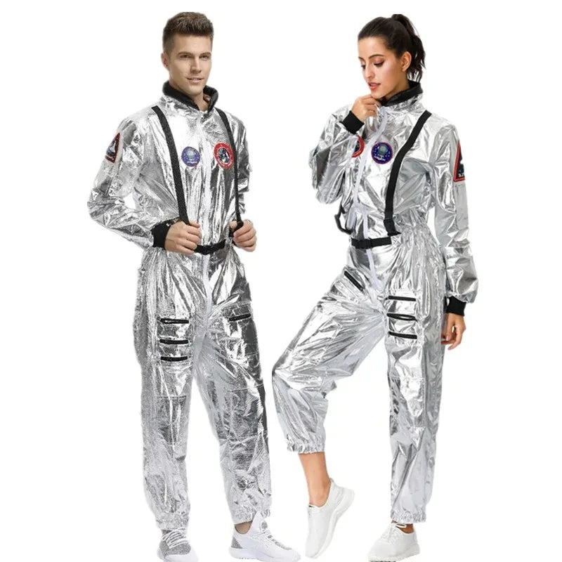 Astronaut Space Suit Costume Adult Kids Family Party Outfit