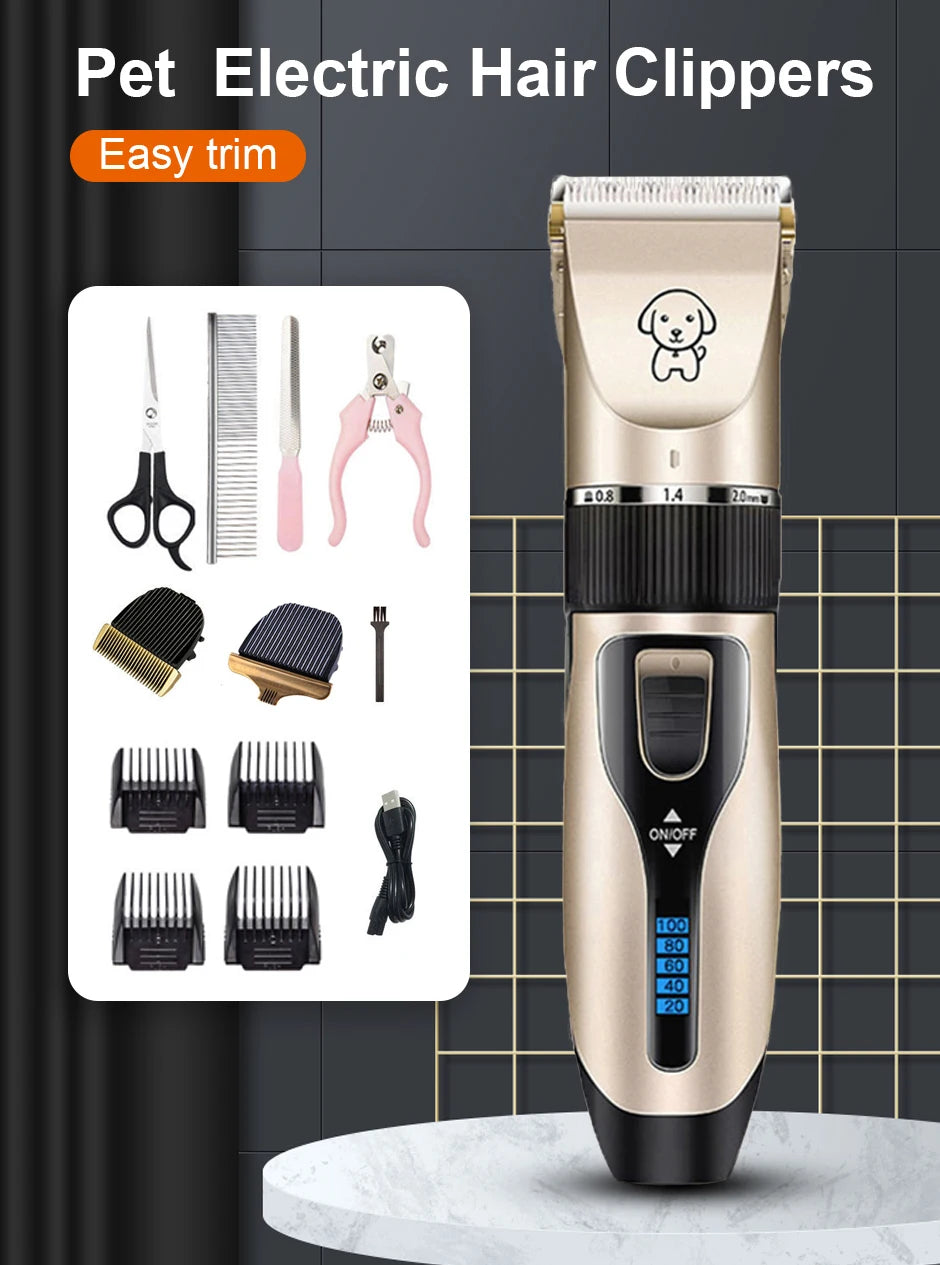 Professional Dog Hair Clipper Rechargeable Grooming Machine