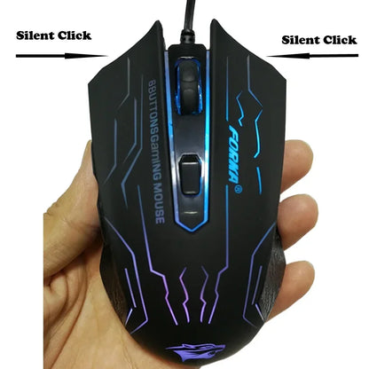 FORKA Silent Click USB Wired Gaming Mouse