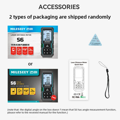 MILESEEY S6 Laser Tape Measure IP54 Rangefinder 40M-100M